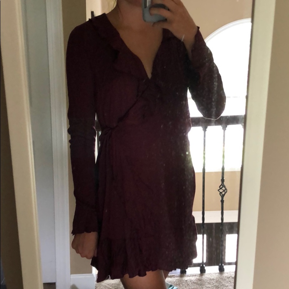 Urban Outfitters Burgundy Dress